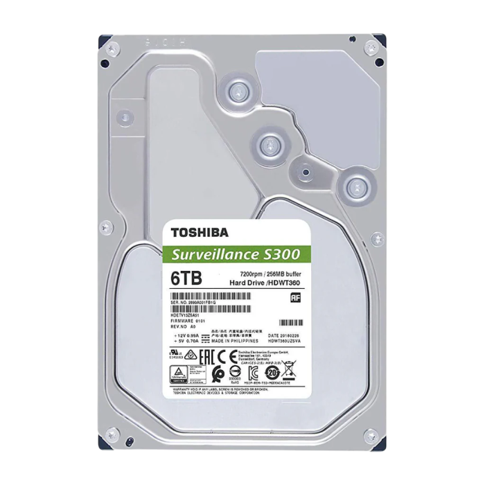 Toshiba 6TB S300 Surveillance 3,5" SATA 6Gb/s 5400rpm 256MB HDD disk