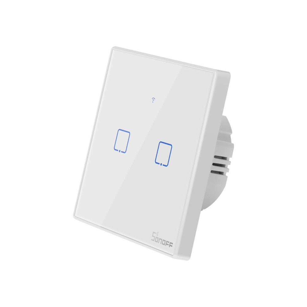 SONOFF pametno stensko stikalo Wi-Fi + RF433 dvojno T2EU2C-TX