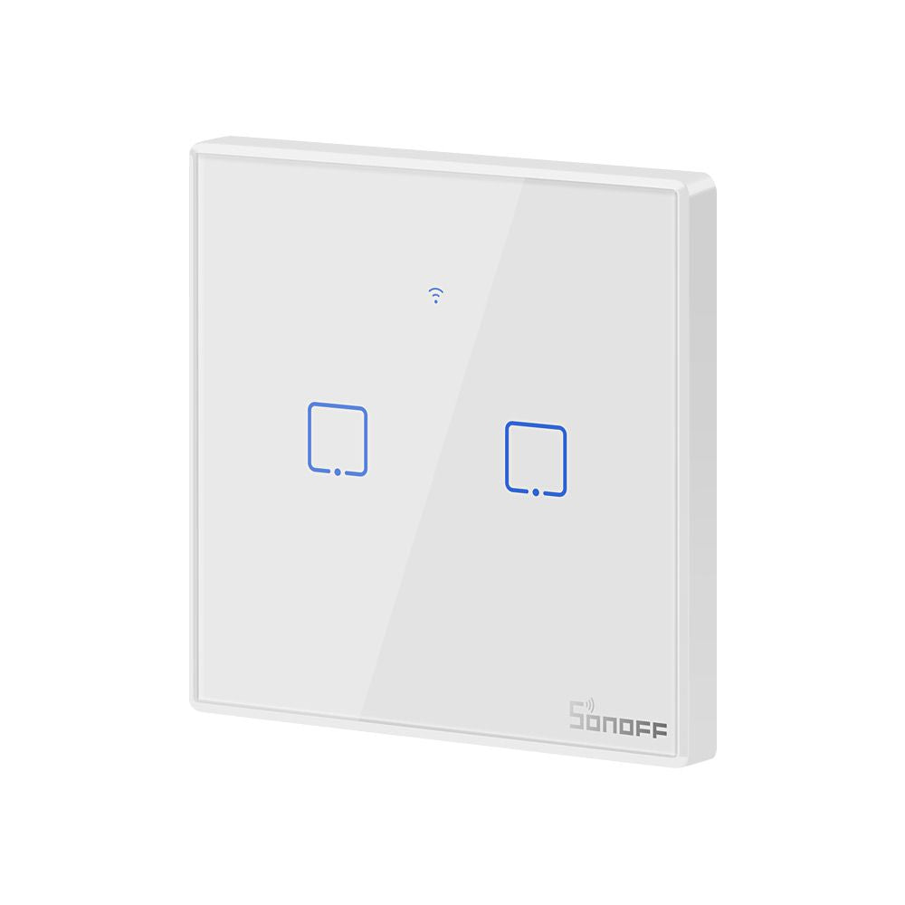 SONOFF pametno stensko stikalo Wi-Fi + RF433 dvojno T2EU2C-TX