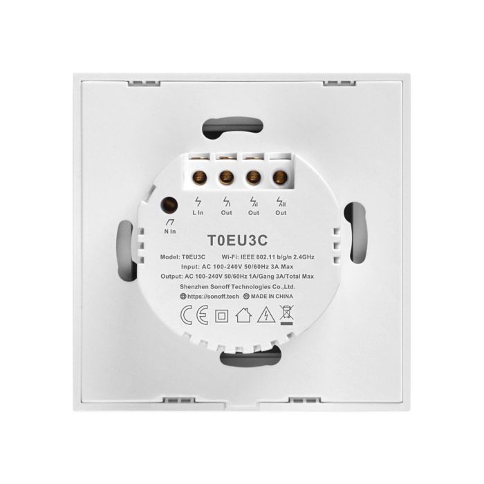 SONOFF pametno stensko stikalo Wi-Fi trojno T0EU3C-TX