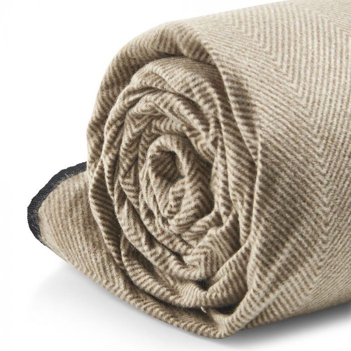 VonShef odeja za piknik 147 x 180cm, rjava