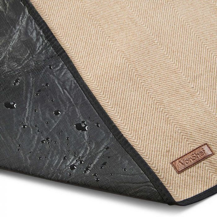 VonShef odeja za piknik 147 x 180cm, rjava