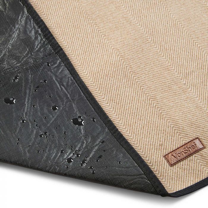 VonShef odeja za piknik 147 x 180cm, rjava