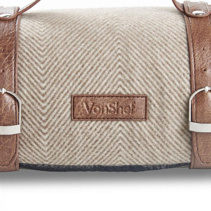 VonShef odeja za piknik 147 x 180cm, rjava