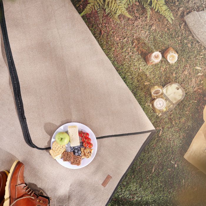 VonShef odeja za piknik 200 x 220cm, rjava