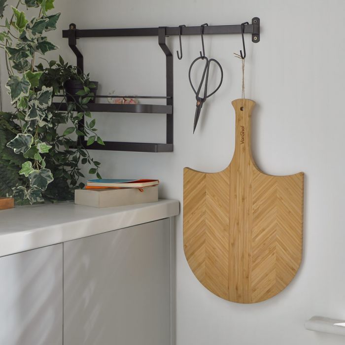 VonShef lesena deska za pico z rezalnikom