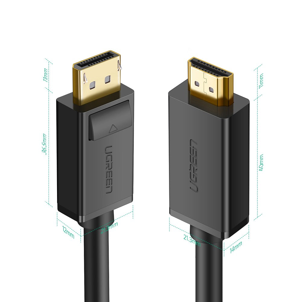 Ugreen DP na HDMI kabel (M-M) 3m - polybag