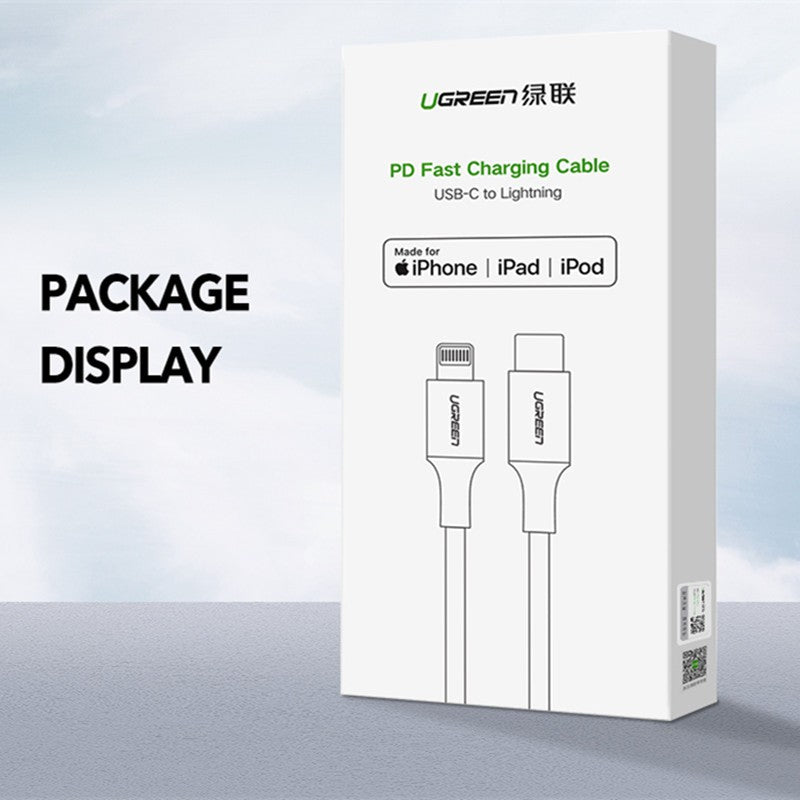 UGREEN USB-C na Lightning kabel 1,5m, Mfi certifikat - box