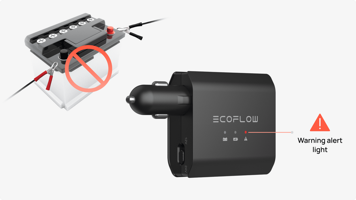 Ecoflow pametni samodejni polnilnik avtomobilskih akumulatorjev 12/24V