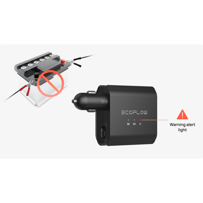 Ecoflow pametni samodejni polnilnik avtomobilskih akumulatorjev 12/24V