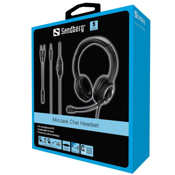 Sandberg MiniJack Chat Headset naglavne slušalke