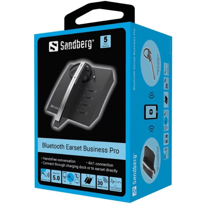 Sandberg Wireless Earset Business Pro slušalka z mikrofonom