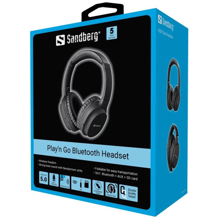Sandberg Play'n Go Wireless Headset brezžične naglavne slušalke