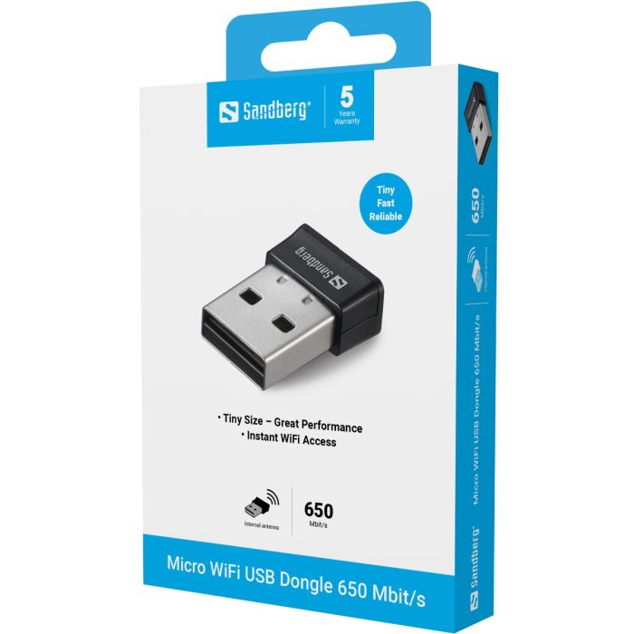 Sandberg Micro Wifi Dongle 650 Mbit/s brezžična USB mrežna kartica