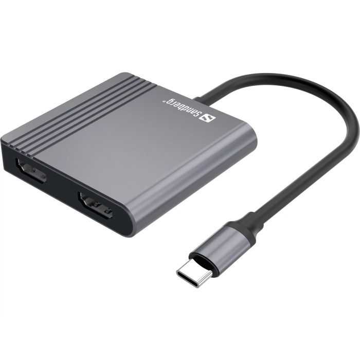 Sandberg USB-C 2xHDMI+USB+PD priklopna postaja