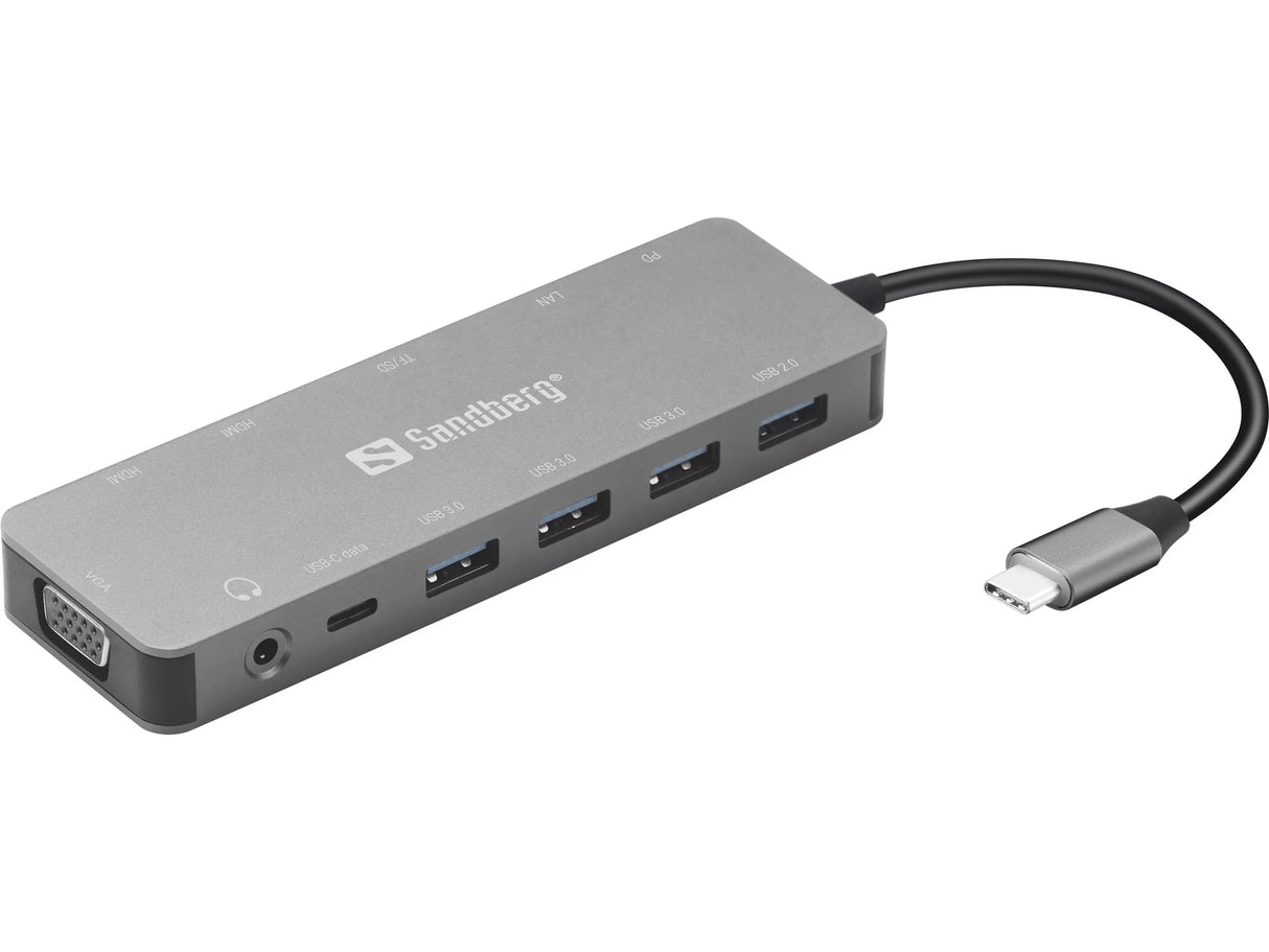 Sandberg USB-C 13-in-1 priklopna postaja za prenosnike