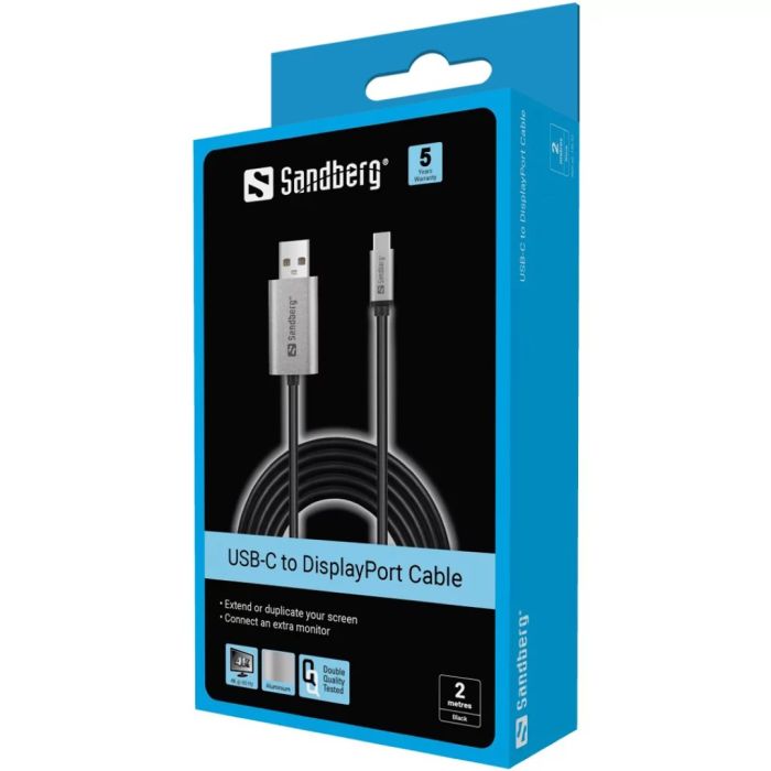 Sandberg USB-C na DisplayPort Cable 2m video povezovalni kabel