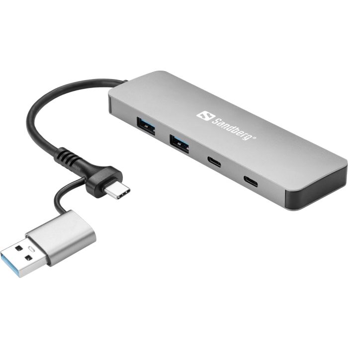 Sandberg USB-C/A v 2x USB-A + 2x USB-C Hub vozlišče