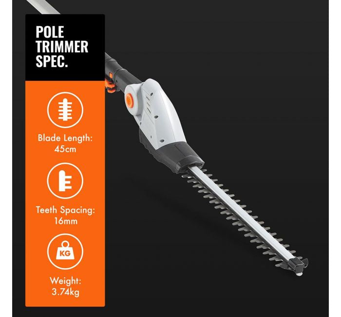 VonHaus akumulatorske teleskopske škarje za grmičevje G-Series