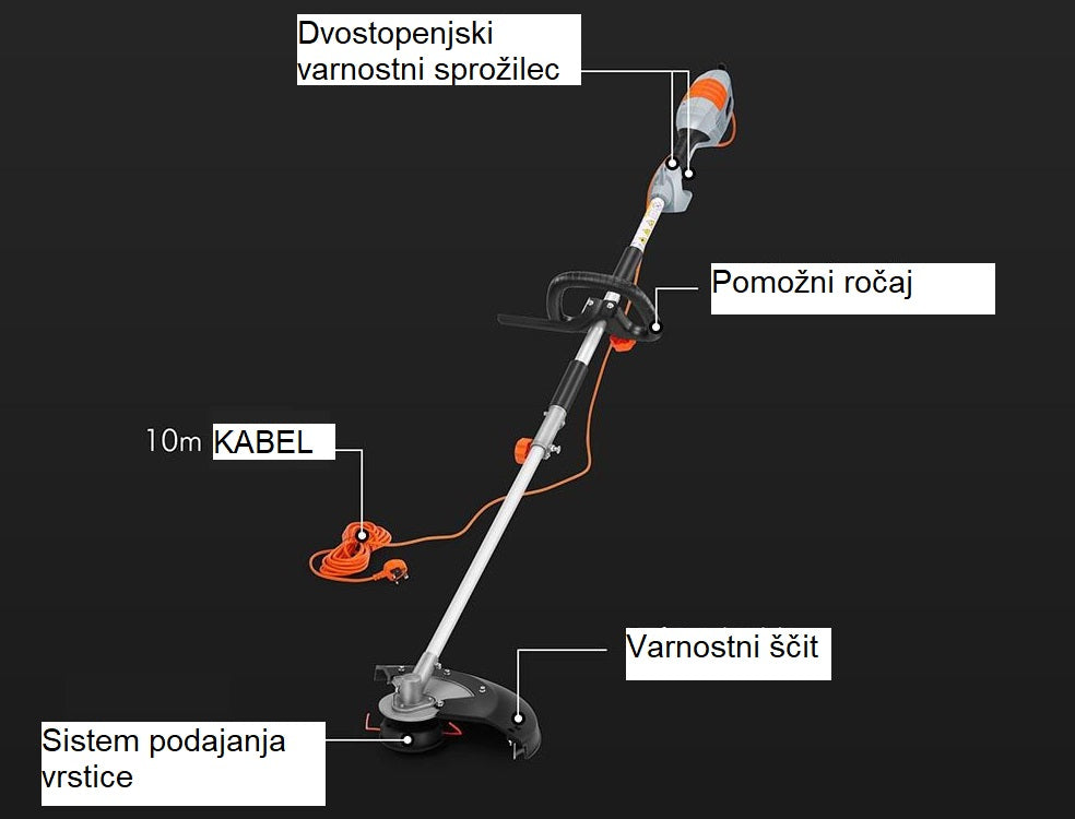 VonHaus vrtna kosilnica za travo in obrezovalnik grmovja