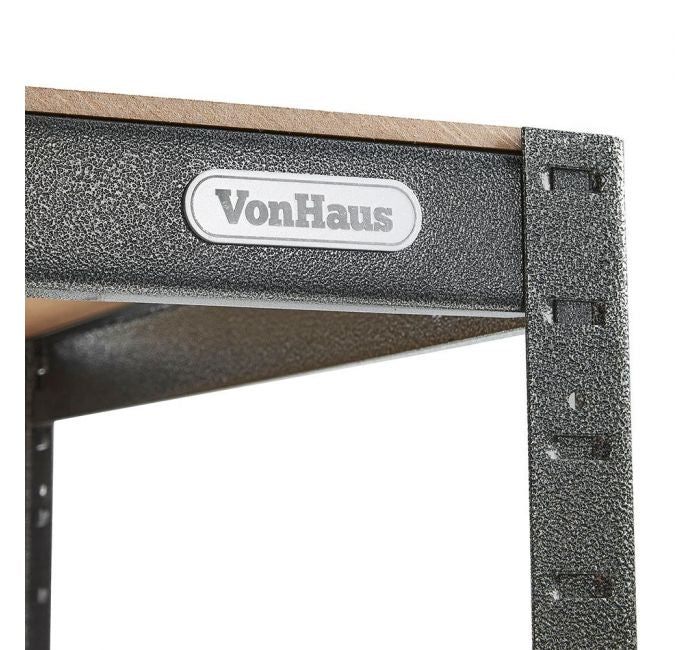 Vonhaus 1.2m brezvijačna delovna miza in regalni poličnik HAMMERITE