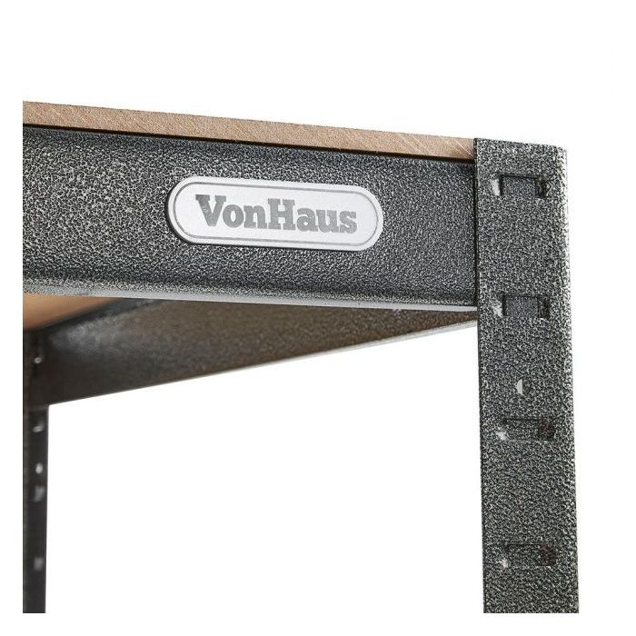 Vonhaus 1.2m brezvijačna delovna miza in regalni poličnik HAMMERITE