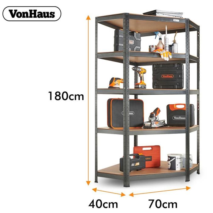 VonHaus kotni regal s 5 policami