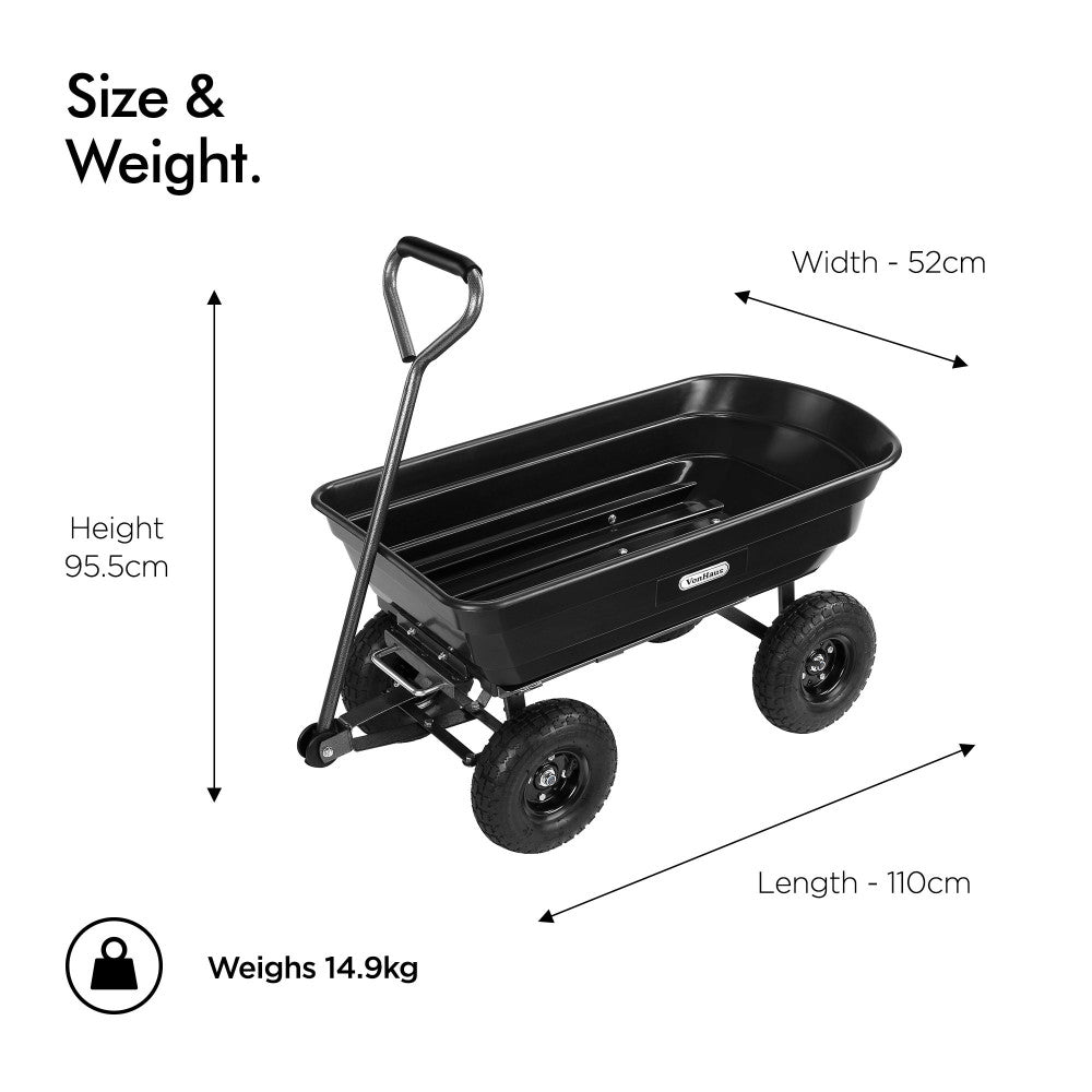 VonHaus 75L vrtni voziček