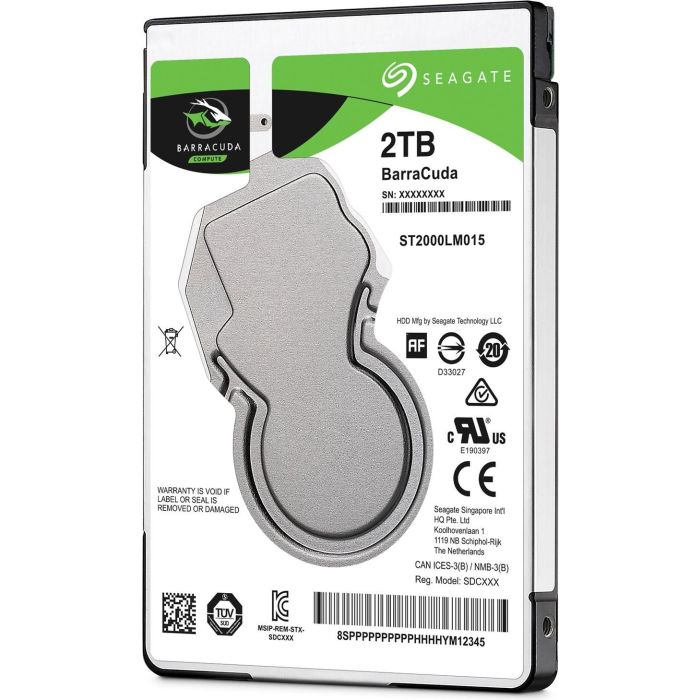 Seagate 2TB BarraCuda 2,5" SATA 6Gb/s 5400rpm 128MB HDD disk
