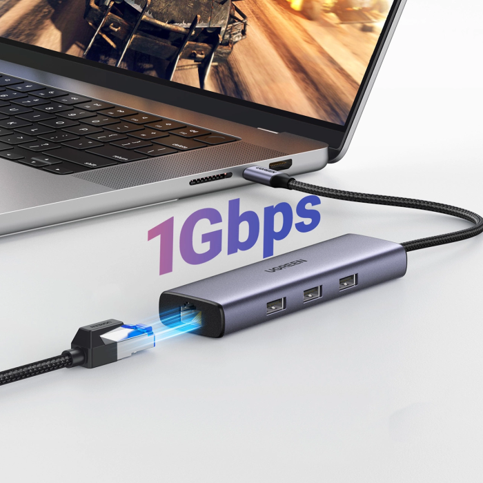 Ugreen 6-v-1 USB-C Hub (100 W PD vhod, 4K@30Hz HDMI)