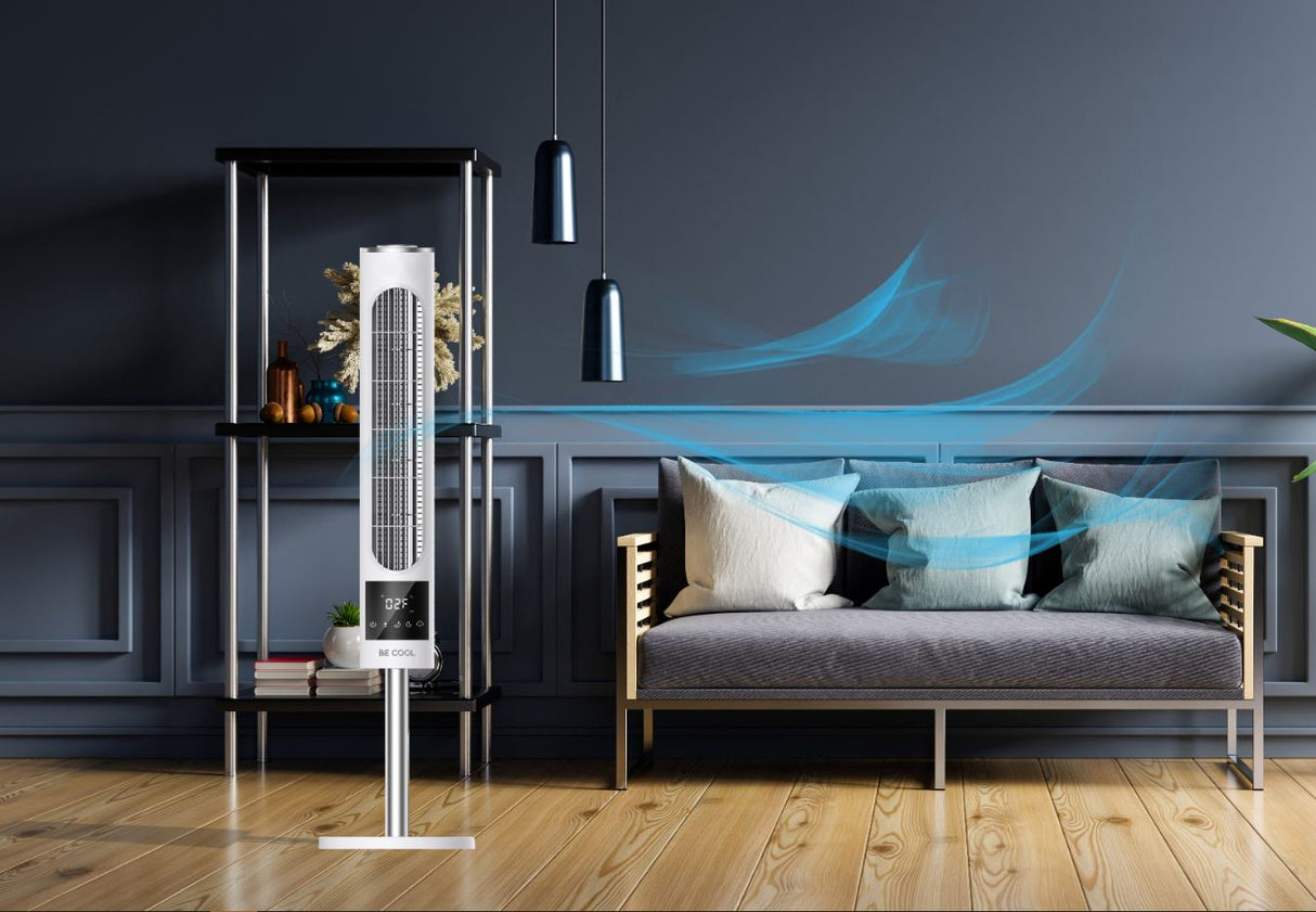 Be Cool stolpni - namizni ventilator 13 W s polnilno baterijo 13W