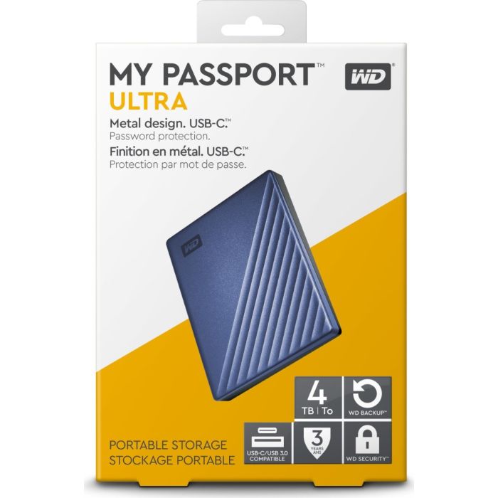 WD 4TB My Passport ULTRA Blue 2,5" USB 3.2 zunanji HDD disk