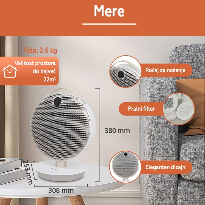 SHX eleganten zmogljiv grelec 220W bel