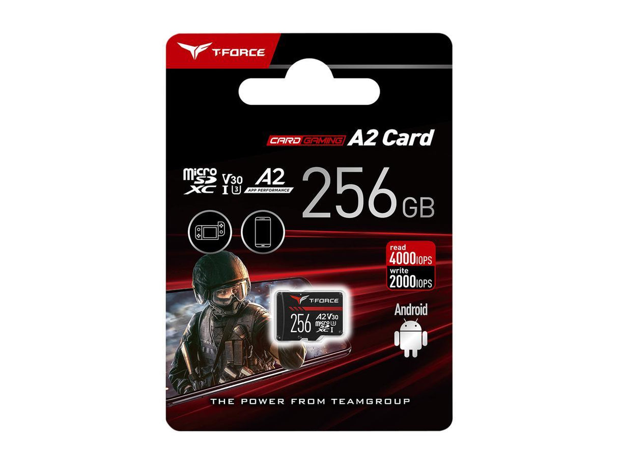 Teamgroup Gaming A2 256GB MicroSD UHS-I U3 V30 100/90MB/s spominska kartica
