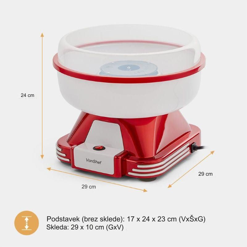 VonHaus retro aparat za izdelavo sladkorne pene