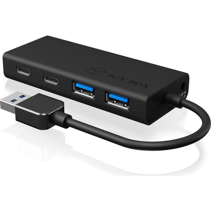 IcyBox IB-HUB1426-U3 4-portni Hub s priključkom USB-A in USB-C 3.2