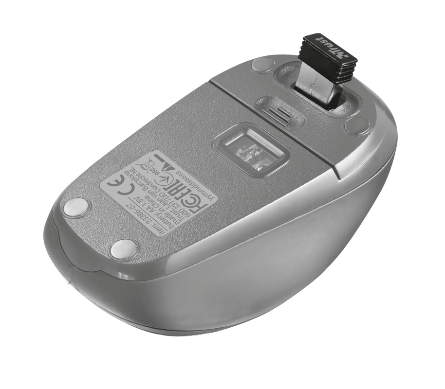 Trust brezžična miška Yvi - bela