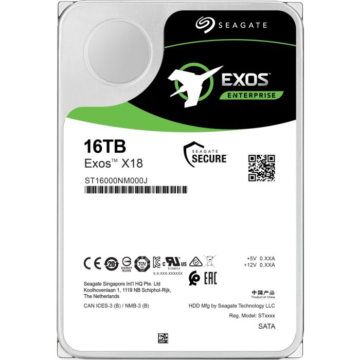 Seagate 16TB Exos X18 3,5" SATA 6Gb/s 7200rpm 256MB HDD disk