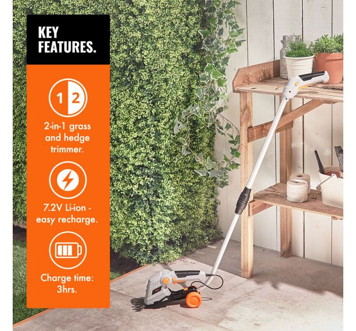 VonHaus akumulatorske škarje za grmičevje in travo