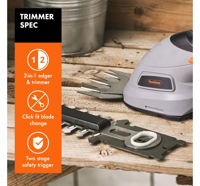 VonHaus akumulatorske škarje 2v1