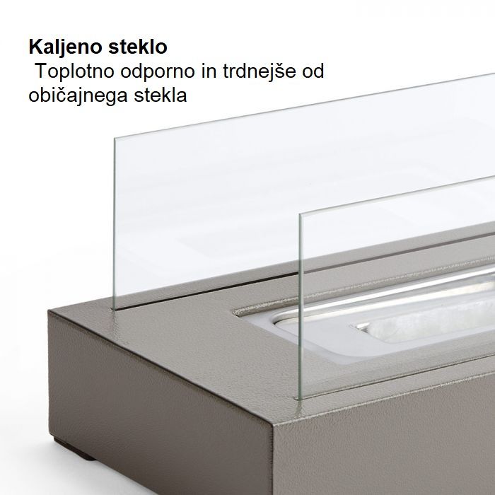 VonHaus pravokotni namizni kamin na bioetanol