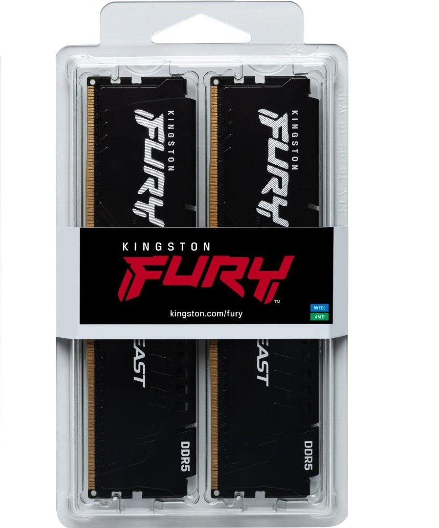 Kingston Fury Beast 64GB Kit (2x32GB) DDR5-5600 DIMM CL40, 1.25V