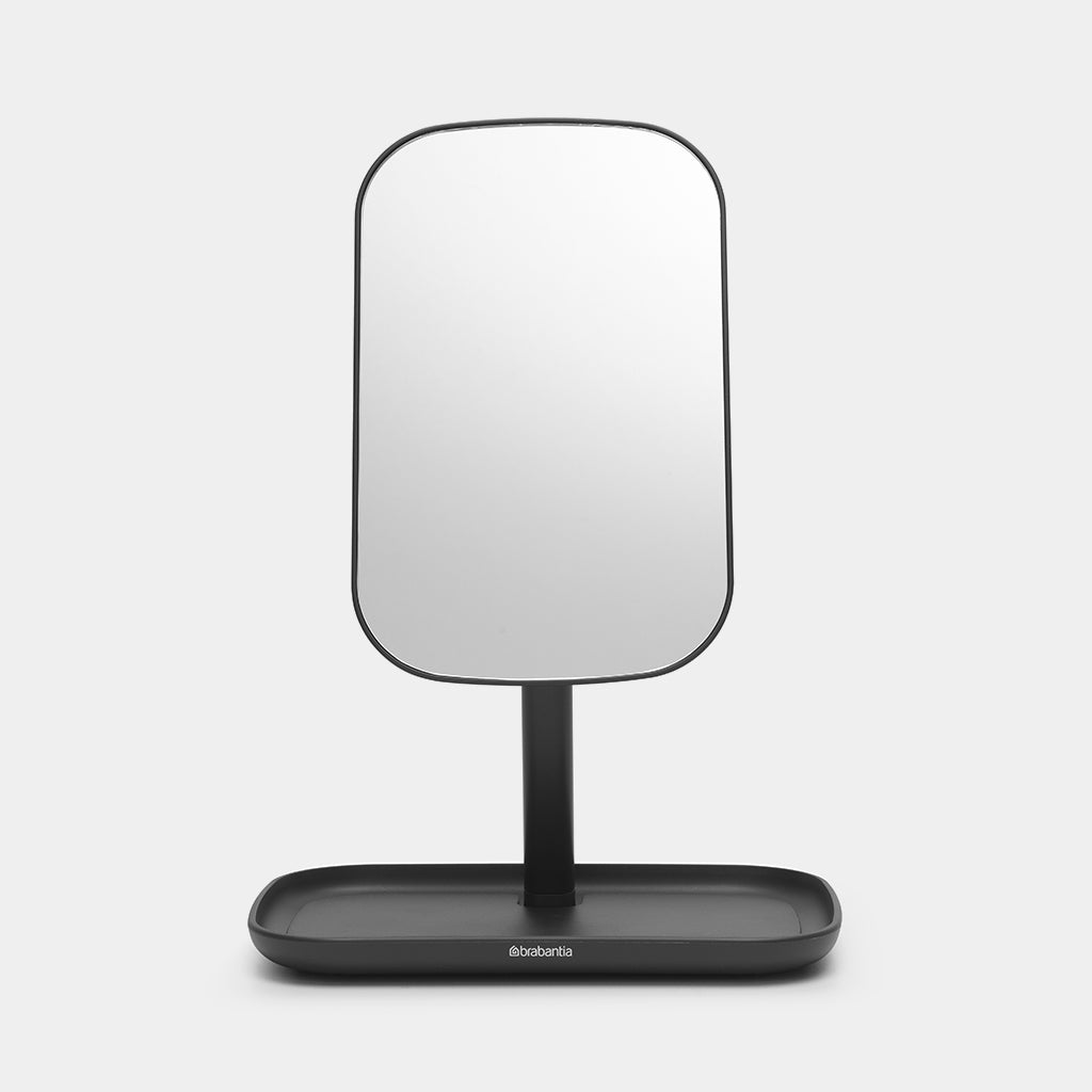 Brabantia ReNew ogledalo s posodico za odlaganje temno siva