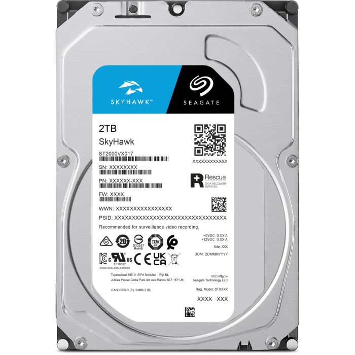 Seagate 2TB SkyHawk 3,5" SATA 6Gb/s 5400rpm 256MB HDD disk