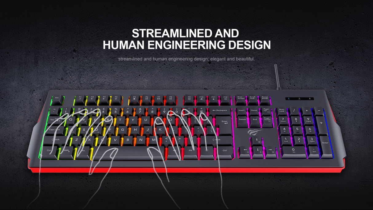 HAVIT Gamenote USB tipkovnica HV-KB886L / SLO