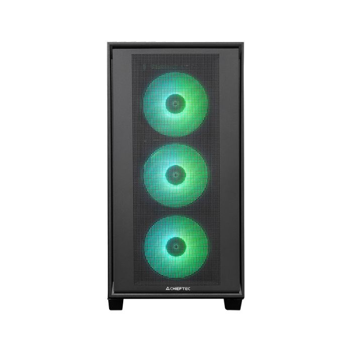 Chieftec HUNTER 3 USB-C ATX RGB ohišje, črno
