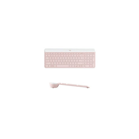 Logitech Slim Wireless Combo MK470, SLO gravura, roza