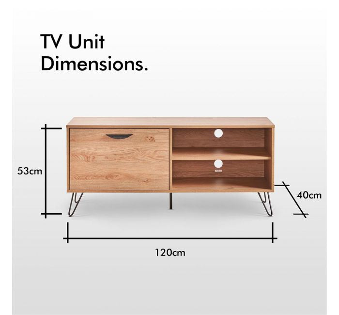 Vonhaus Capri manjša TV omarica, hrast