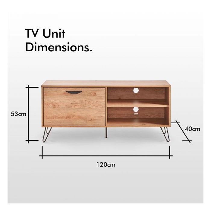 Vonhaus Capri manjša TV omarica, hrast