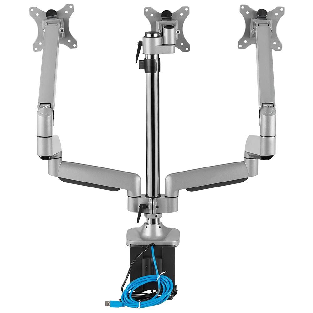 VonHaus trojni namizni nosilec do diagonale 32'', 2 x USB 3.0, plinska vzmet